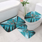 Port Adelaide Power Australian Football Bathroom Set Powerful Superhero Mascot - Bold Team Colors