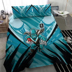 Port Adelaide Power Australian Football Bedding Set Powerful Superhero Mascot - Bold Team Colors