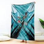 Port Adelaide Power Australian Football Blanket Powerful Superhero Mascot - Bold Team Colors