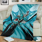 Port Adelaide Power Australian Football Blanket Powerful Superhero Mascot - Bold Team Colors