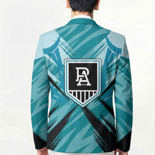 Port Adelaide Power Australian Football Blazer Powerful Superhero Mascot - Bold Team Colors