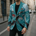 Port Adelaide Power Australian Football Blazer Powerful Superhero Mascot - Bold Team Colors