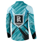 Port Adelaide Power Australian Football Button Sweatshirt Powerful Superhero Mascot - Bold Team Colors