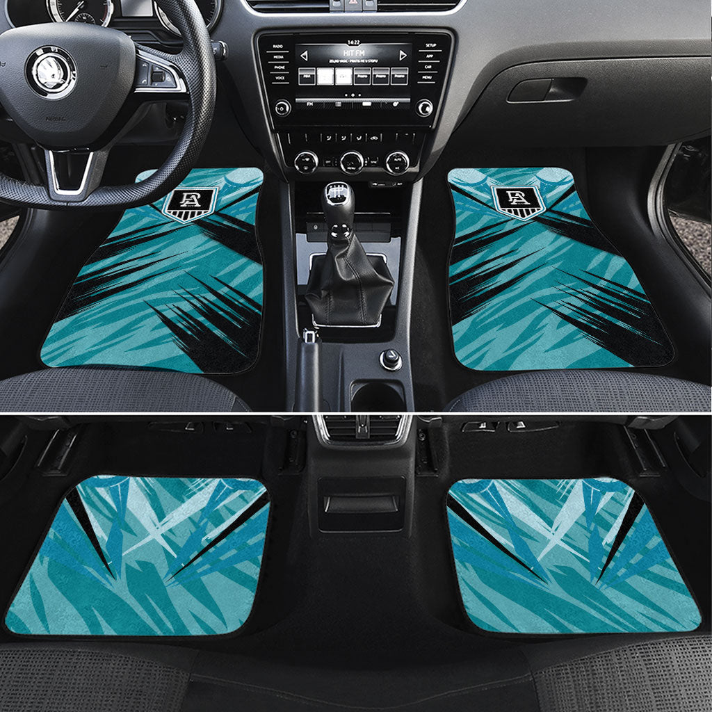 Port Adelaide Power Australian Football Car Mats Powerful Superhero Mascot - Bold Team Colors