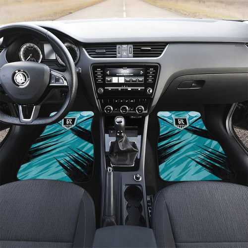 Port Adelaide Power Australian Football Car Mats Powerful Superhero Mascot - Bold Team Colors