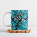 Port Adelaide Power Australian Football Ceramic Mug Powerful Superhero Mascot - Bold Team Colors