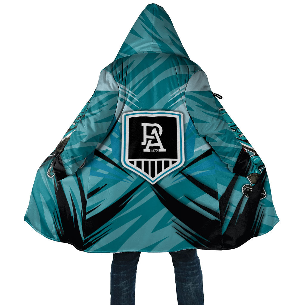 Port Adelaide Power Australian Football Cloak Powerful Superhero Mascot - Bold Team Colors