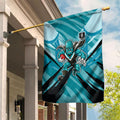Port Adelaide Power Australian Football Garden Flag Powerful Superhero Mascot - Bold Team Colors