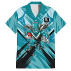 Port Adelaide Power Australian Football Hawaiian Shirt Powerful Superhero Mascot - Bold Team Colors