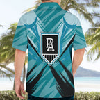 Port Adelaide Power Australian Football Hawaiian Shirt Powerful Superhero Mascot - Bold Team Colors