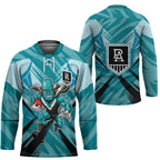 Port Adelaide Power Australian Football Hockey Jersey Powerful Superhero Mascot - Bold Team Colors