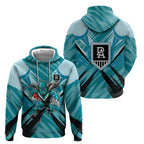 Port Adelaide Power Australian Football Hoodie Powerful Superhero Mascot - Bold Team Colors