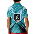 Port Adelaide Power Australian Football Kid Polo Shirt Powerful Superhero Mascot - Bold Team Colors
