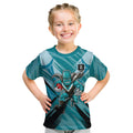 Port Adelaide Power Australian Football Kid T Shirt Powerful Superhero Mascot - Bold Team Colors