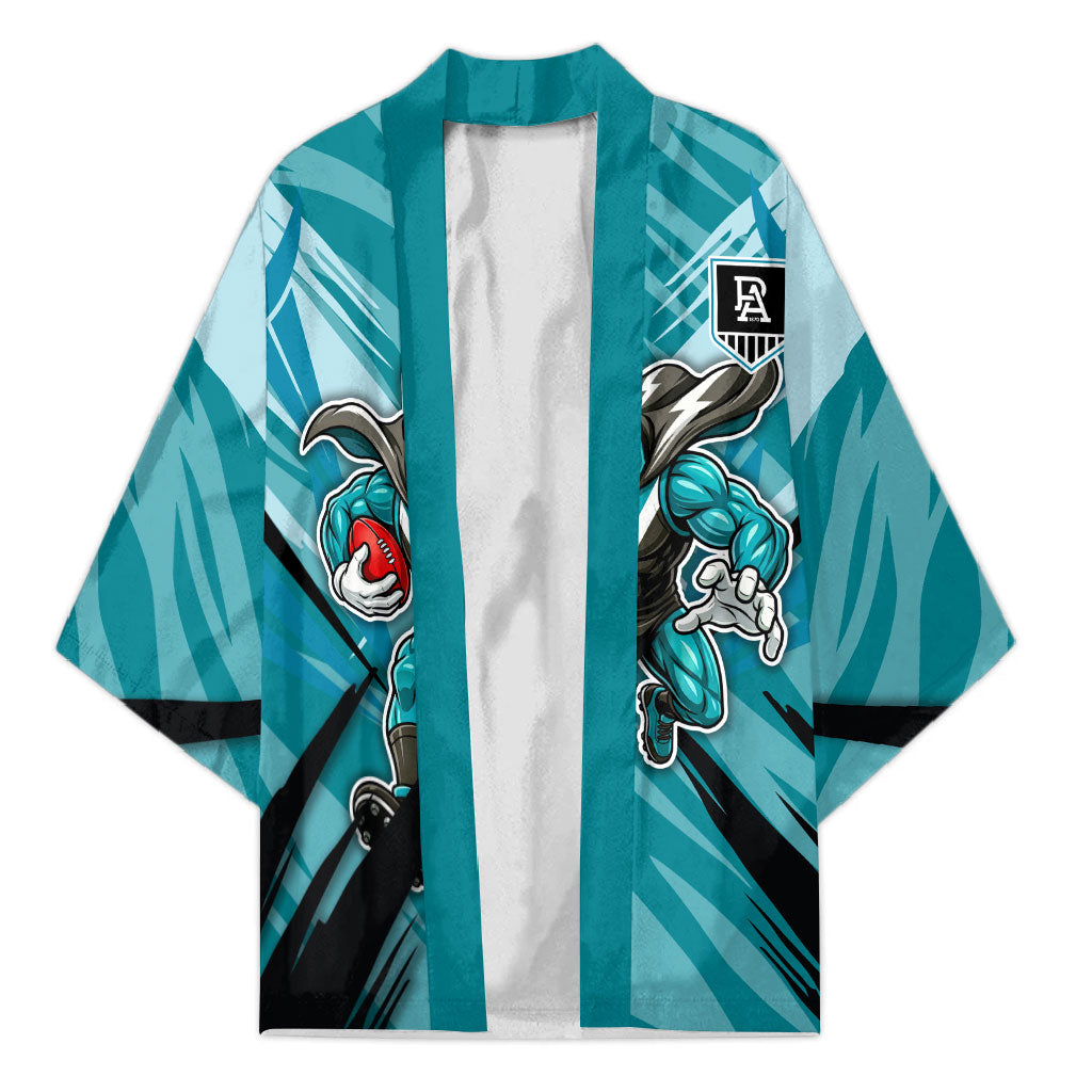 Port Adelaide Power Australian Football Kimono Powerful Superhero Mascot - Bold Team Colors
