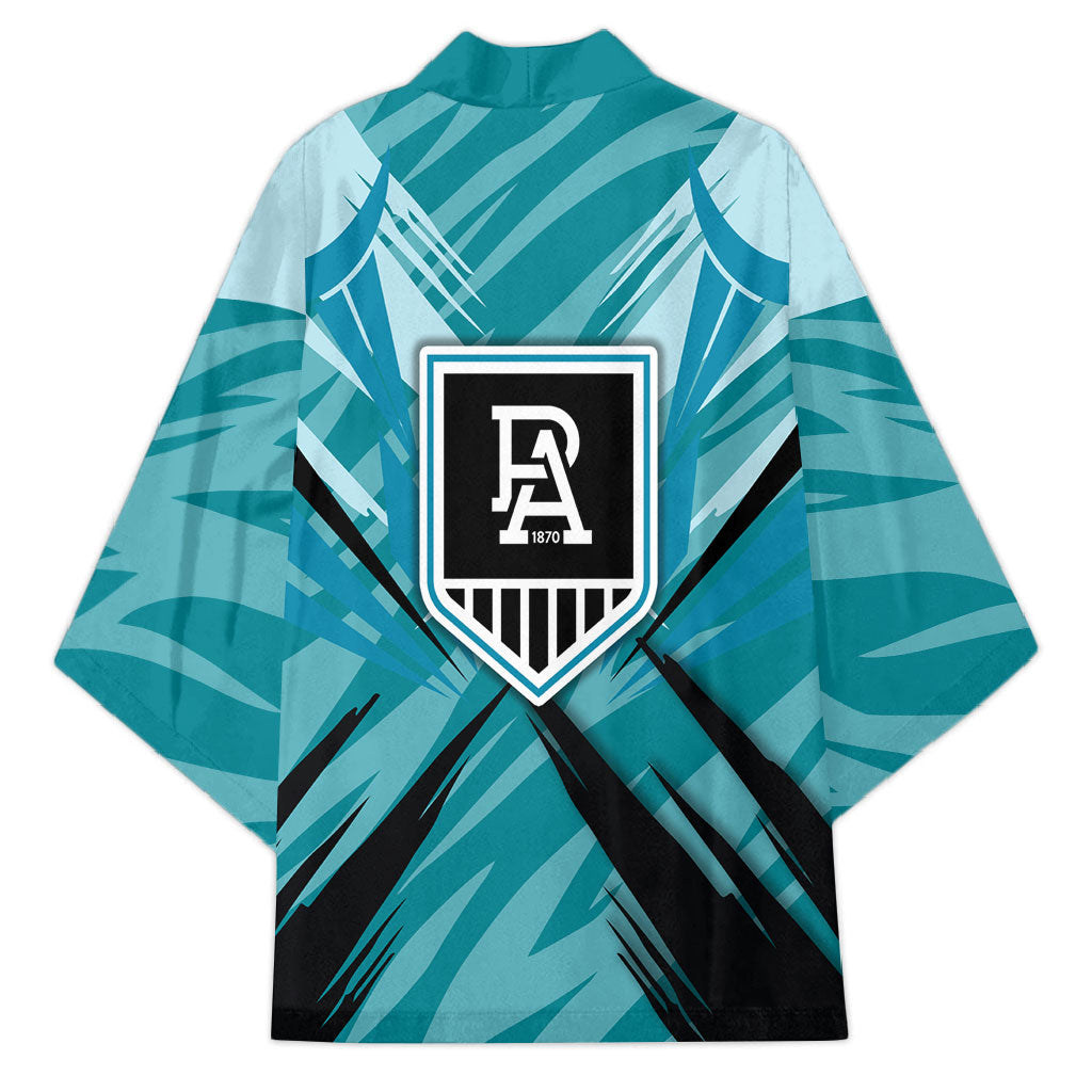 Port Adelaide Power Australian Football Kimono Powerful Superhero Mascot - Bold Team Colors