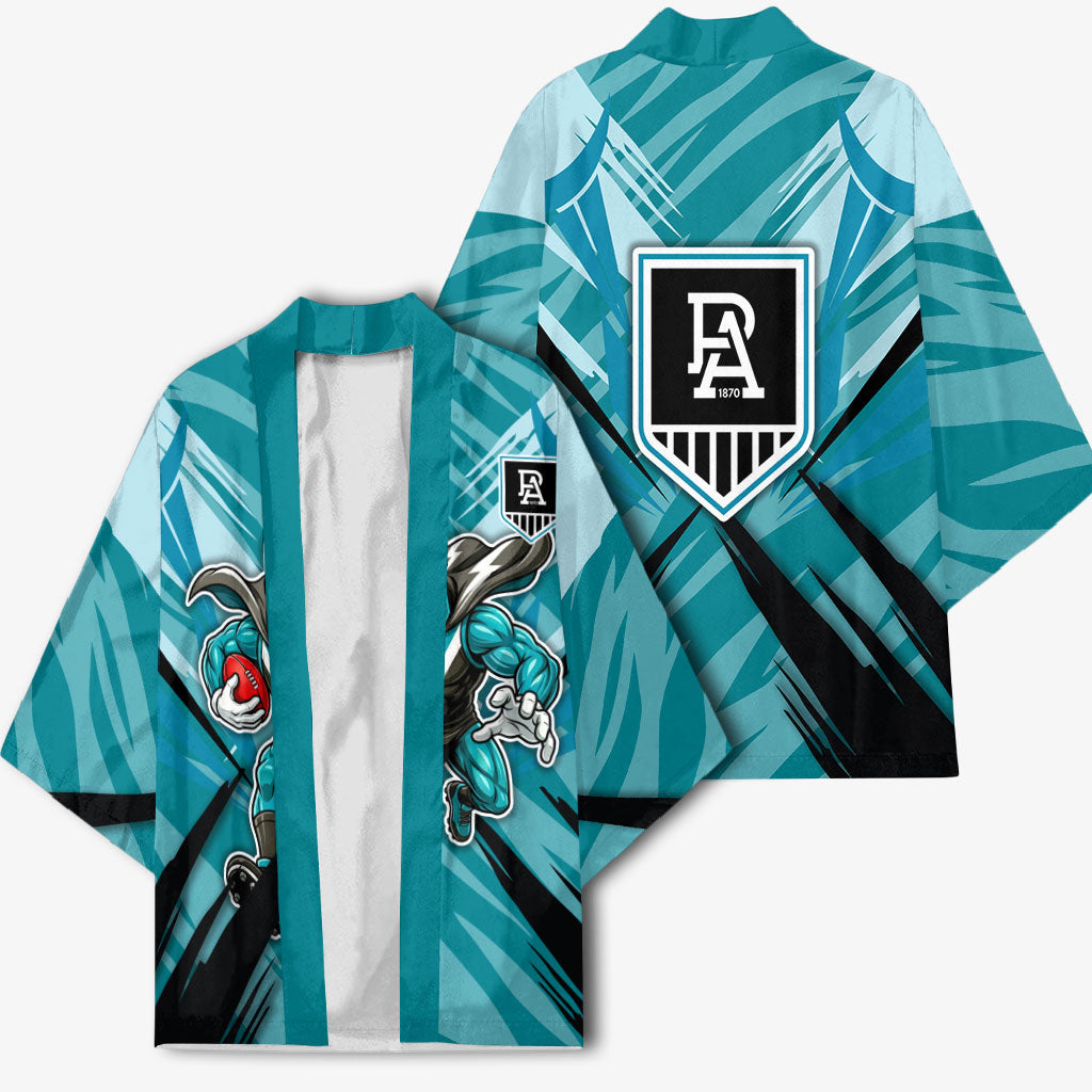 Port Adelaide Power Australian Football Kimono Powerful Superhero Mascot - Bold Team Colors