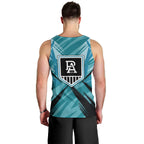 Port Adelaide Power Australian Football Men Tank Top Powerful Superhero Mascot - Bold Team Colors