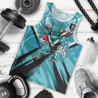 Port Adelaide Power Australian Football Men Tank Top Powerful Superhero Mascot - Bold Team Colors