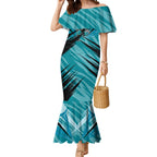 Port Adelaide Power Australian Football Mermaid Dress Powerful Superhero Mascot - Bold Team Colors