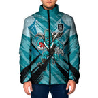 Port Adelaide Power Australian Football Padded Jacket Powerful Superhero Mascot - Bold Team Colors
