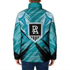 Port Adelaide Power Australian Football Padded Jacket Powerful Superhero Mascot - Bold Team Colors