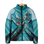 Port Adelaide Power Australian Football Padded Jacket Powerful Superhero Mascot - Bold Team Colors