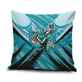 Port Adelaide Power Australian Football Pillow Cover Powerful Superhero Mascot - Bold Team Colors