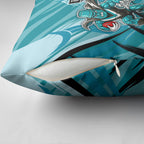 Port Adelaide Power Australian Football Pillow Cover Powerful Superhero Mascot - Bold Team Colors