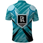 Port Adelaide Power Australian Football Polo Shirt Powerful Superhero Mascot - Bold Team Colors