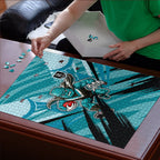 Port Adelaide Power Australian Football Puzzle Powerful Superhero Mascot - Bold Team Colors