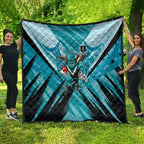 Port Adelaide Power Australian Football Quilt Powerful Superhero Mascot - Bold Team Colors