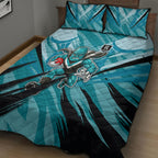 Port Adelaide Power Australian Football Quilt Bed Set Powerful Superhero Mascot - Bold Team Colors