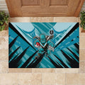 Port Adelaide Power Australian Football Rubber Doormat Powerful Superhero Mascot - Bold Team Colors