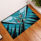 Port Adelaide Power Australian Football Rubber Doormat Powerful Superhero Mascot - Bold Team Colors