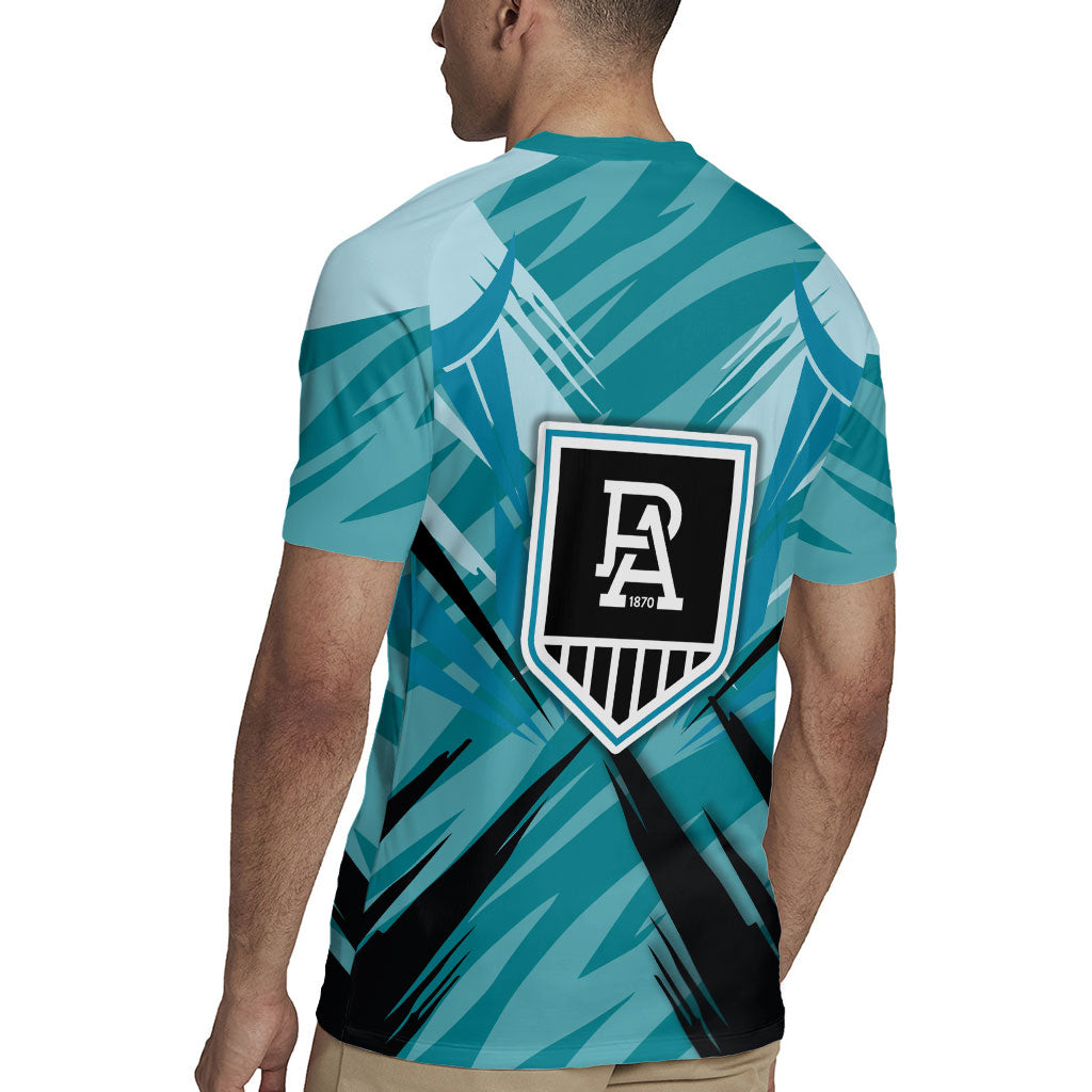 Port Adelaide Power Australian Football Rugby Jersey Powerful Superhero Mascot - Bold Team Colors