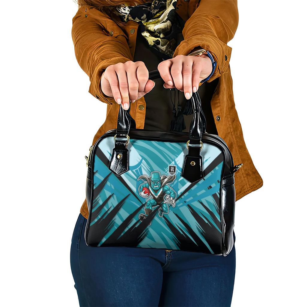 Port Adelaide Power Australian Football Shoulder Handbag Powerful Superhero Mascot - Bold Team Colors