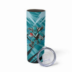 Port Adelaide Power Australian Football Skinny Tumbler Powerful Superhero Mascot - Bold Team Colors