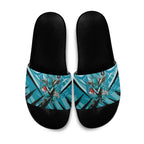 Port Adelaide Power Australian Football Slide Sandals Powerful Superhero Mascot - Bold Team Colors