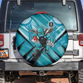 Port Adelaide Power Australian Football Spare Tire Cover Powerful Superhero Mascot - Bold Team Colors