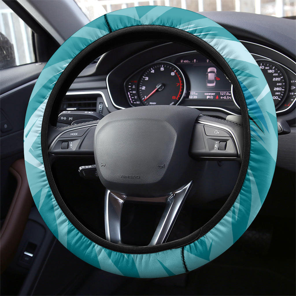 Port Adelaide Power Australian Football Steering Wheel Cover Powerful Superhero Mascot - Bold Team Colors