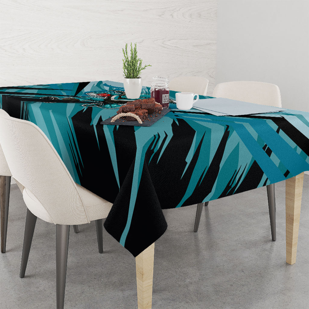 Port Adelaide Power Australian Football Tablecloth Powerful Superhero Mascot - Bold Team Colors