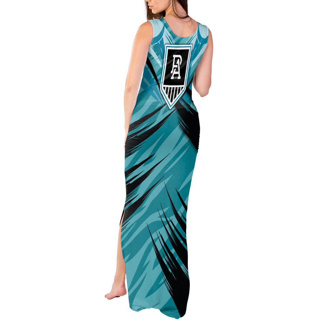 Port Adelaide Power Australian Football Tank Maxi Dress Powerful Superhero Mascot - Bold Team Colors