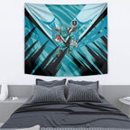 Port Adelaide Power Australian Football Tapestry Powerful Superhero Mascot - Bold Team Colors