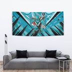 Port Adelaide Power Australian Football Tapestry Powerful Superhero Mascot - Bold Team Colors