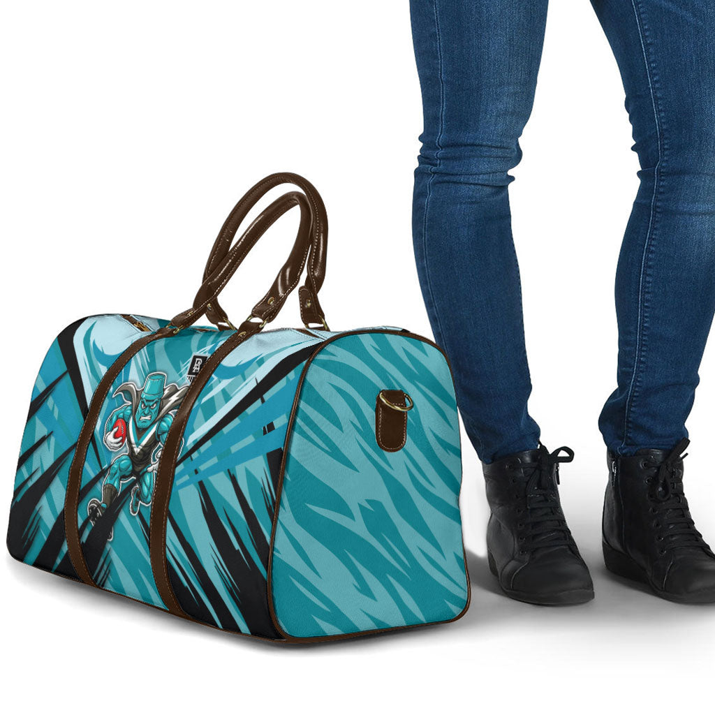 Port Adelaide Power Australian Football Travel Bag Powerful Superhero Mascot - Bold Team Colors