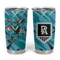 Port Adelaide Power Australian Football Tumbler Cup Powerful Superhero Mascot - Bold Team Colors