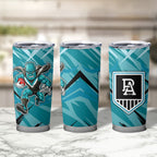 Port Adelaide Power Australian Football Tumbler Cup Powerful Superhero Mascot - Bold Team Colors