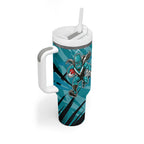 Port Adelaide Power Australian Football Tumbler With Handle Powerful Superhero Mascot - Bold Team Colors