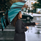 Port Adelaide Power Australian Football Umbrella Powerful Superhero Mascot - Bold Team Colors